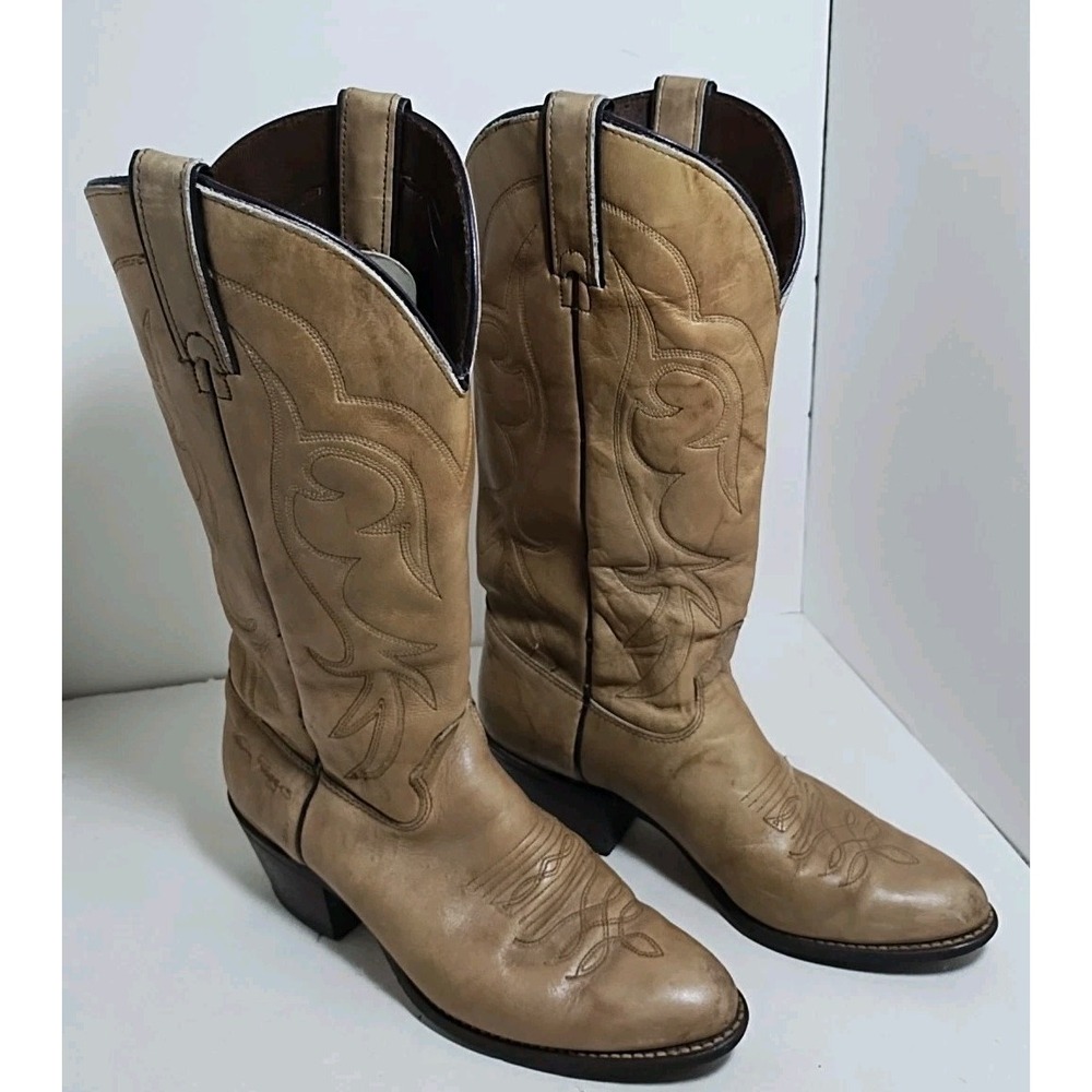 Vintage Women's Kenny Rogers Cowboy Boots Cowgirl Size 7.5‎ m Style 40488 USA